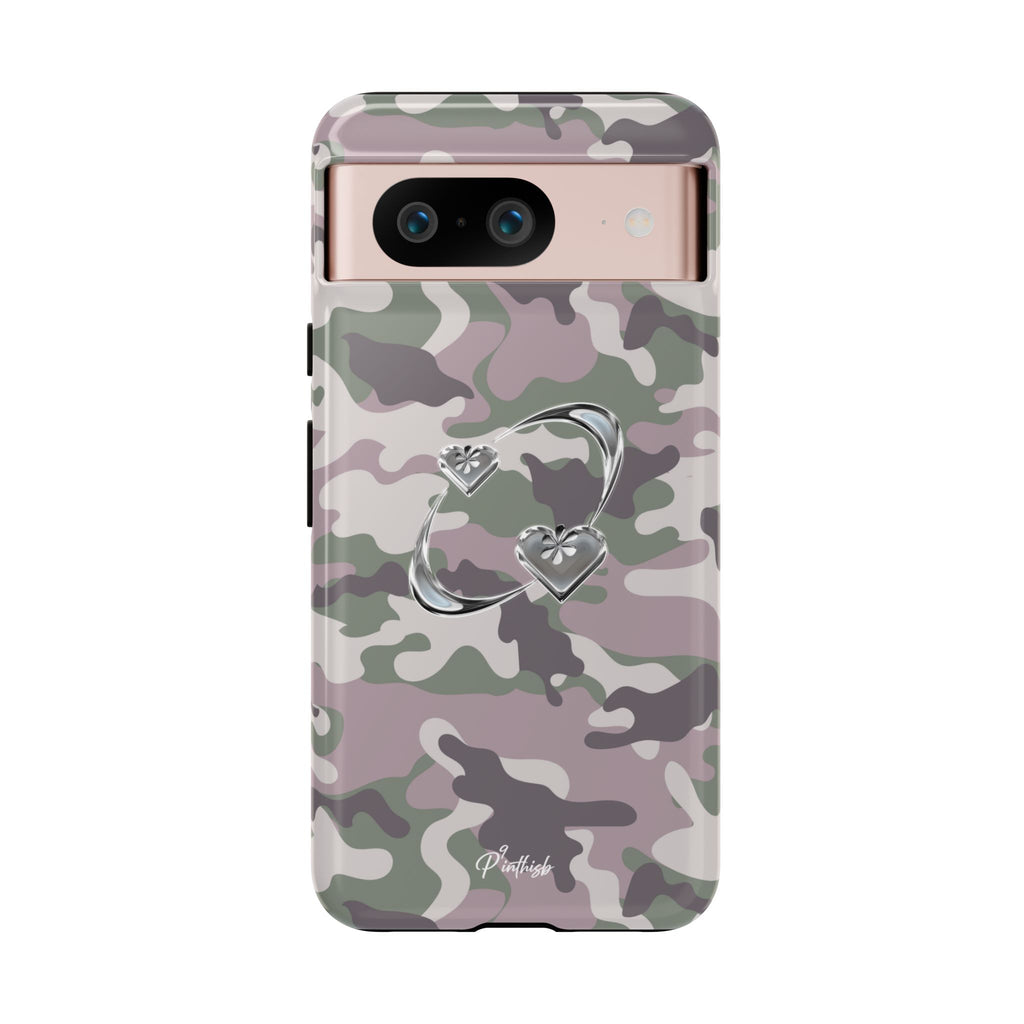 Camouflage Heart Tough Phone Case