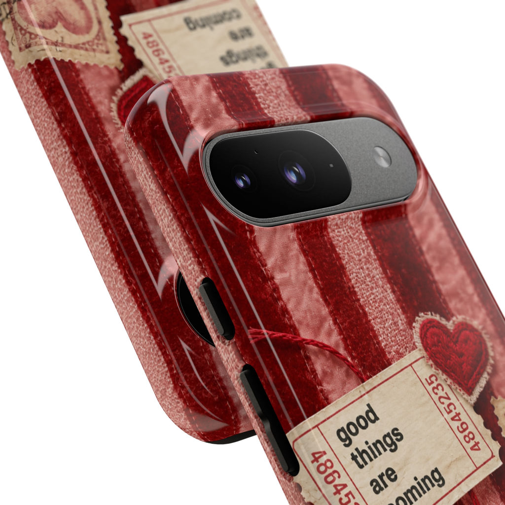“Good Things Are Coming” Red Phone Case