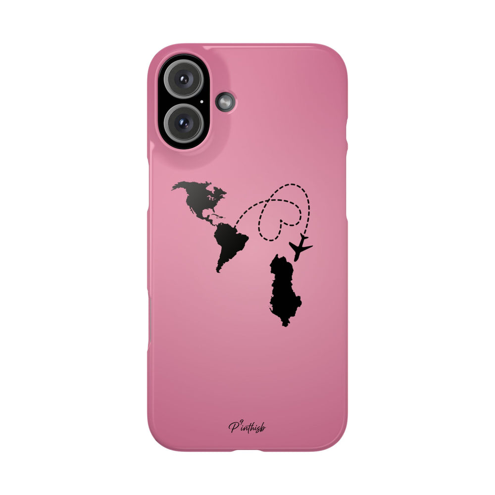 America to Albania Pink Snap Phone Case