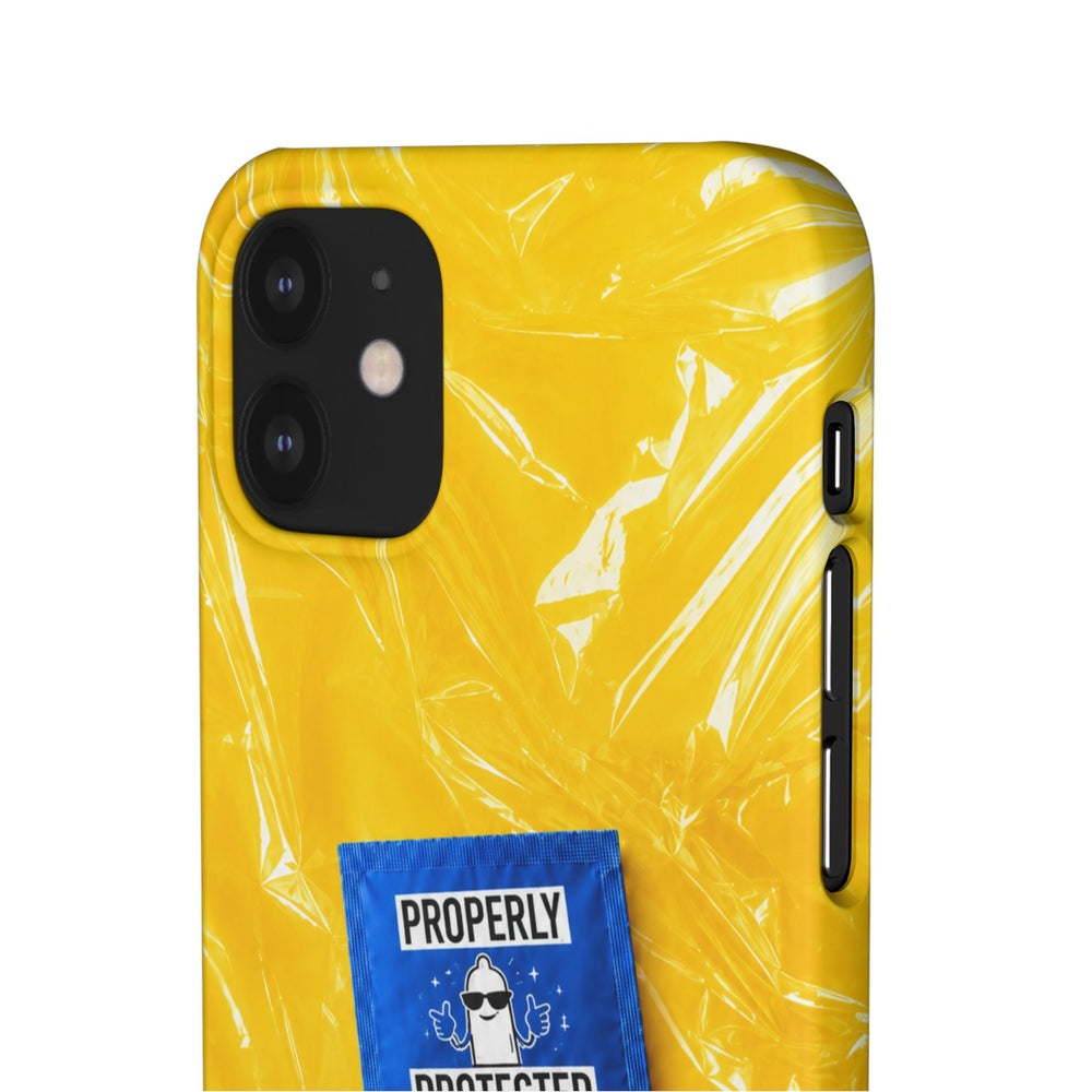"Properly Protected" Graphic Snap Phone Case