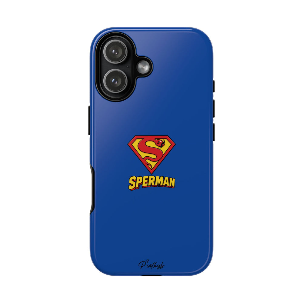 "SPERMAN" Parody Logo Tough Phone Case