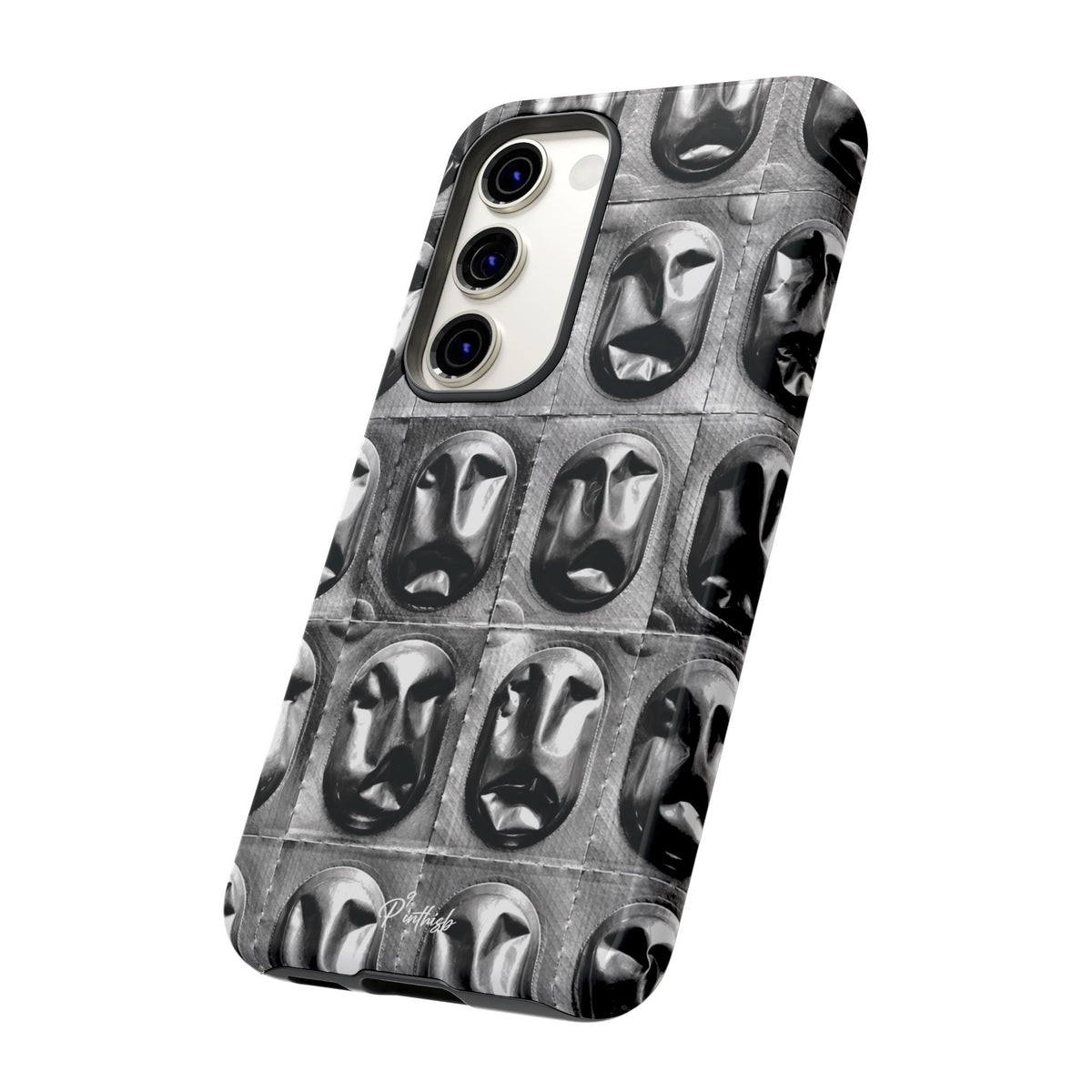Metallic Mask Grid Tough Case