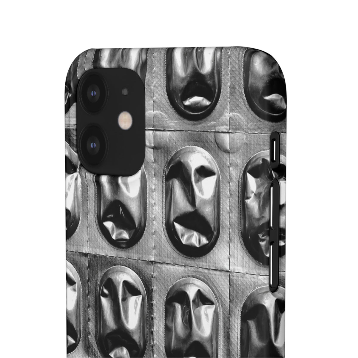 Metallic Mask Grid Snap Case