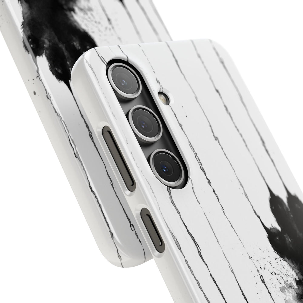 Black Ink Paw Print Snap Case