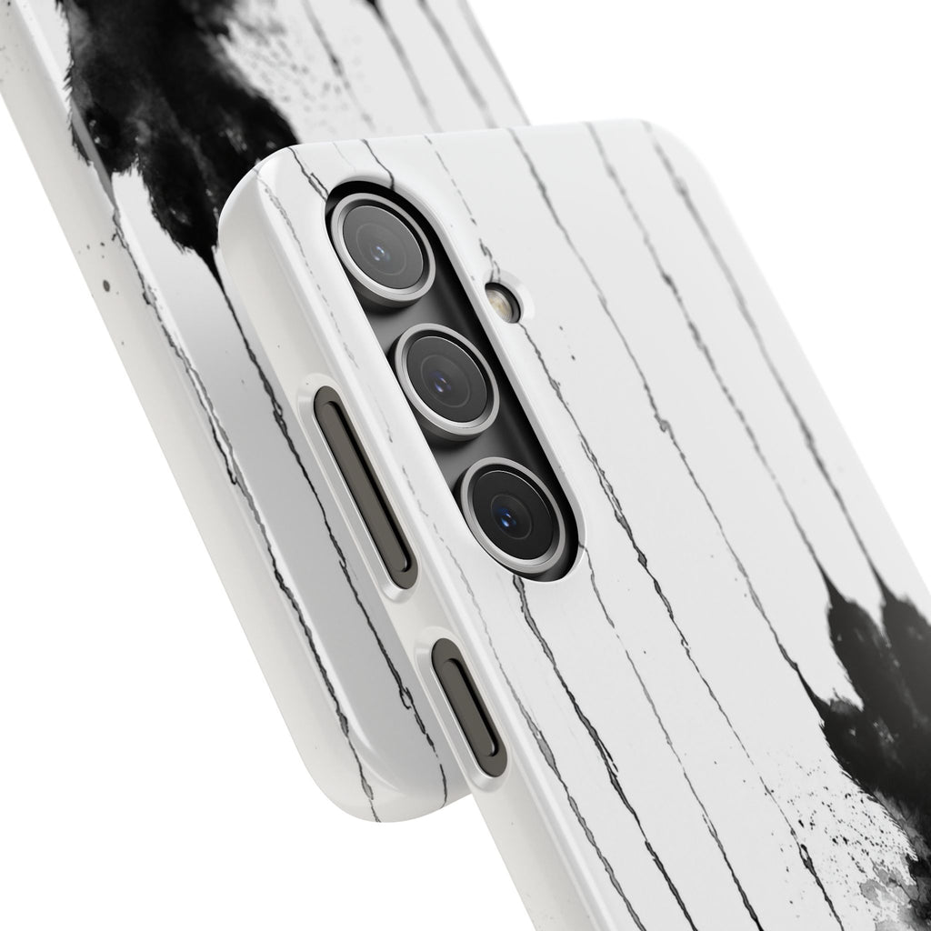 Black Ink Paw Print Snap Case