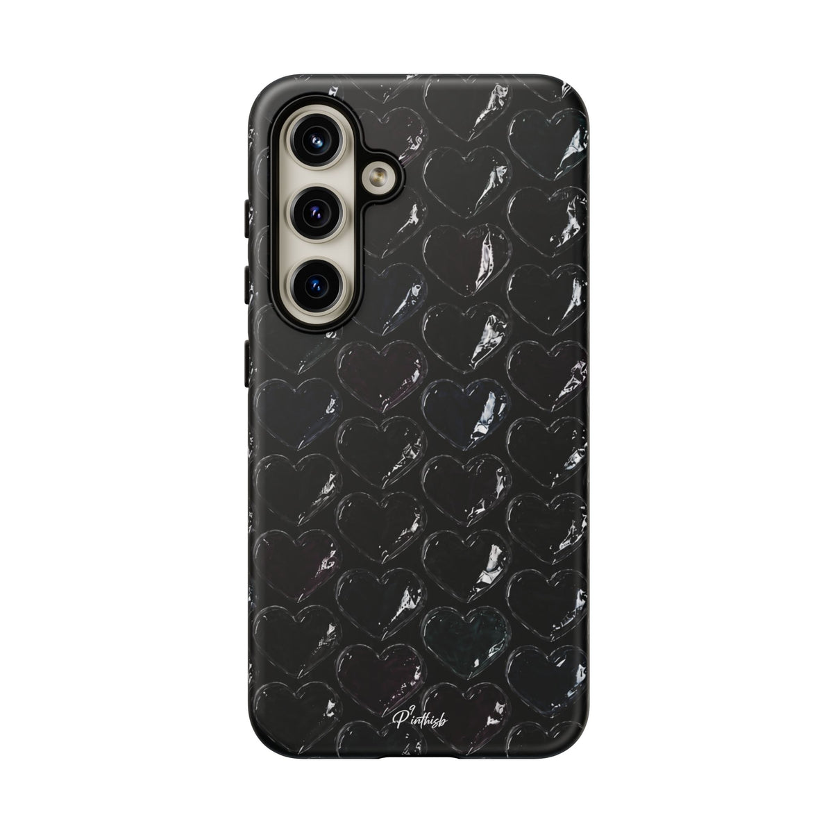 Black Pop Hearts Tough Case