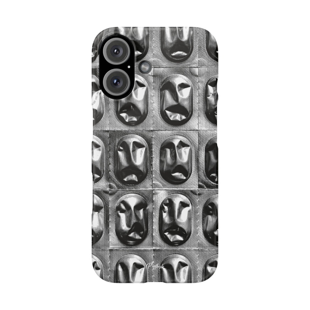 Metallic Mask Grid Snap Case