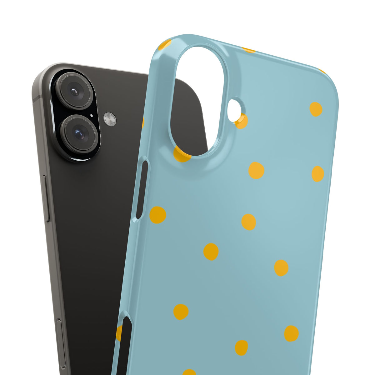 Blue & Yellow Polka Dot Snap Phone Case