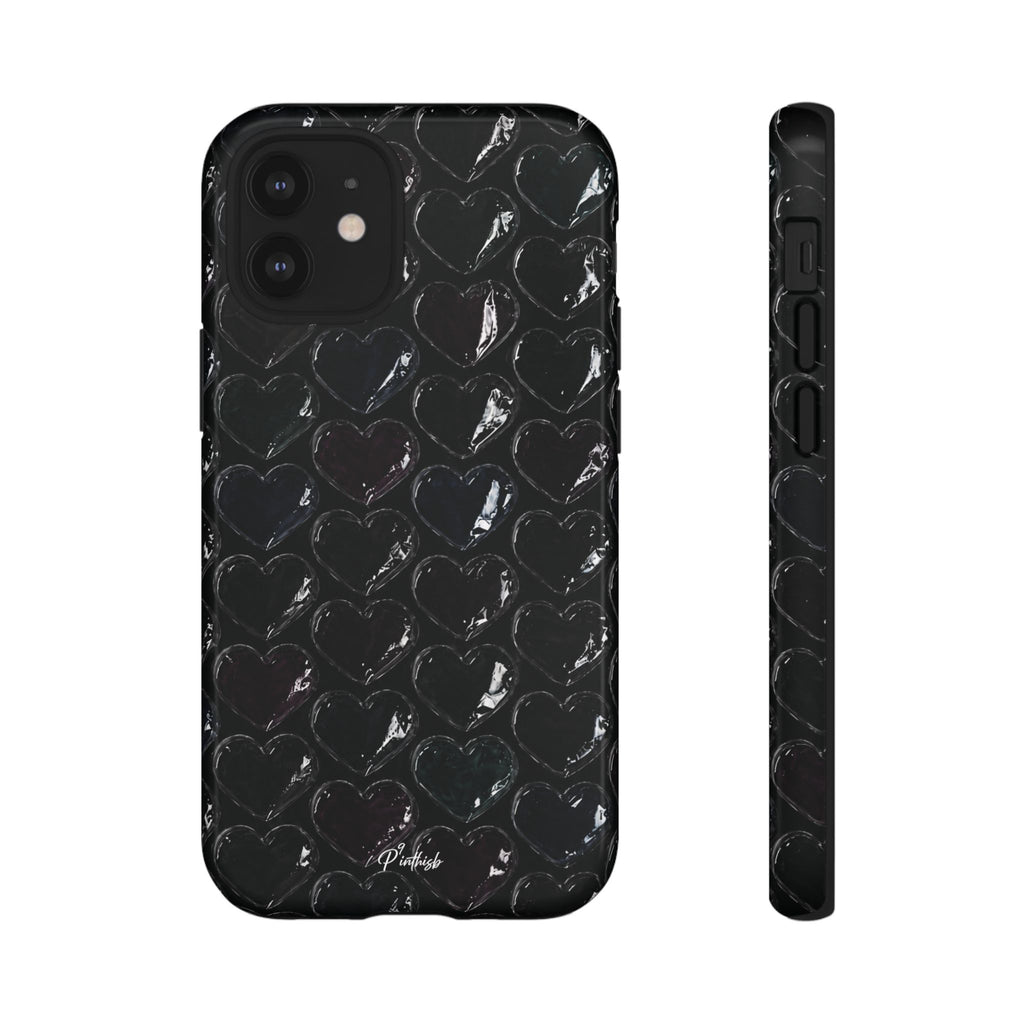 Black Pop Hearts Tough Case