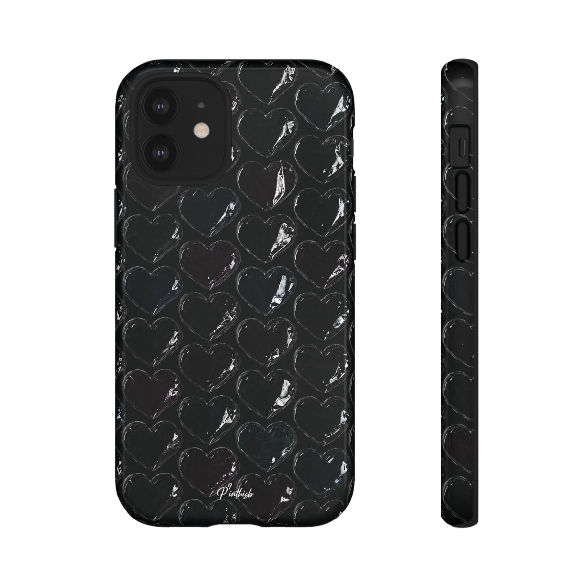 Black Pop Hearts Tough Case