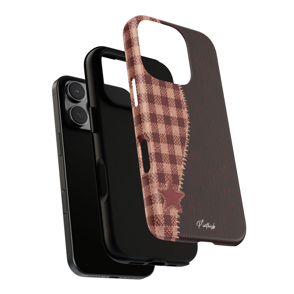 Rustic Plaid Stars Phone Case