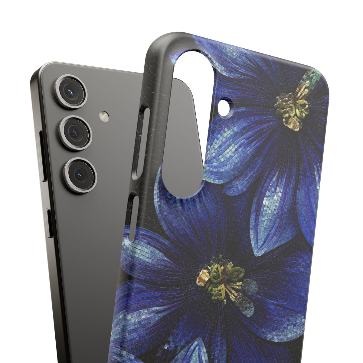 Blue Floral Snap Case