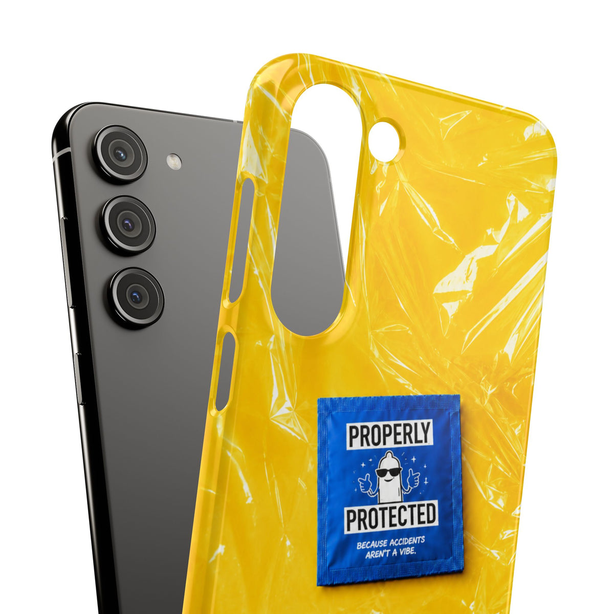 "Properly Protected" Graphic Snap Phone Case