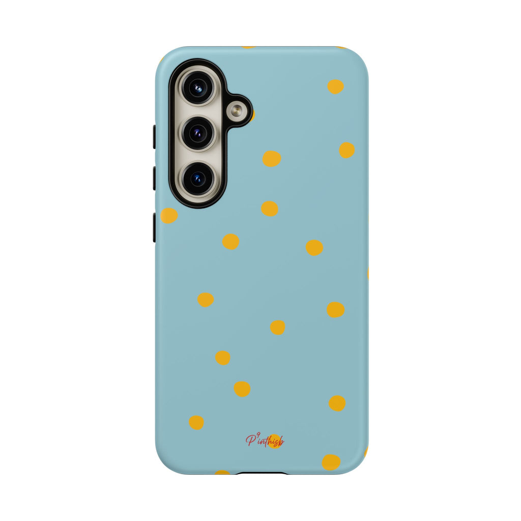 Blue & Yellow Polka Dot Tough Phone Case
