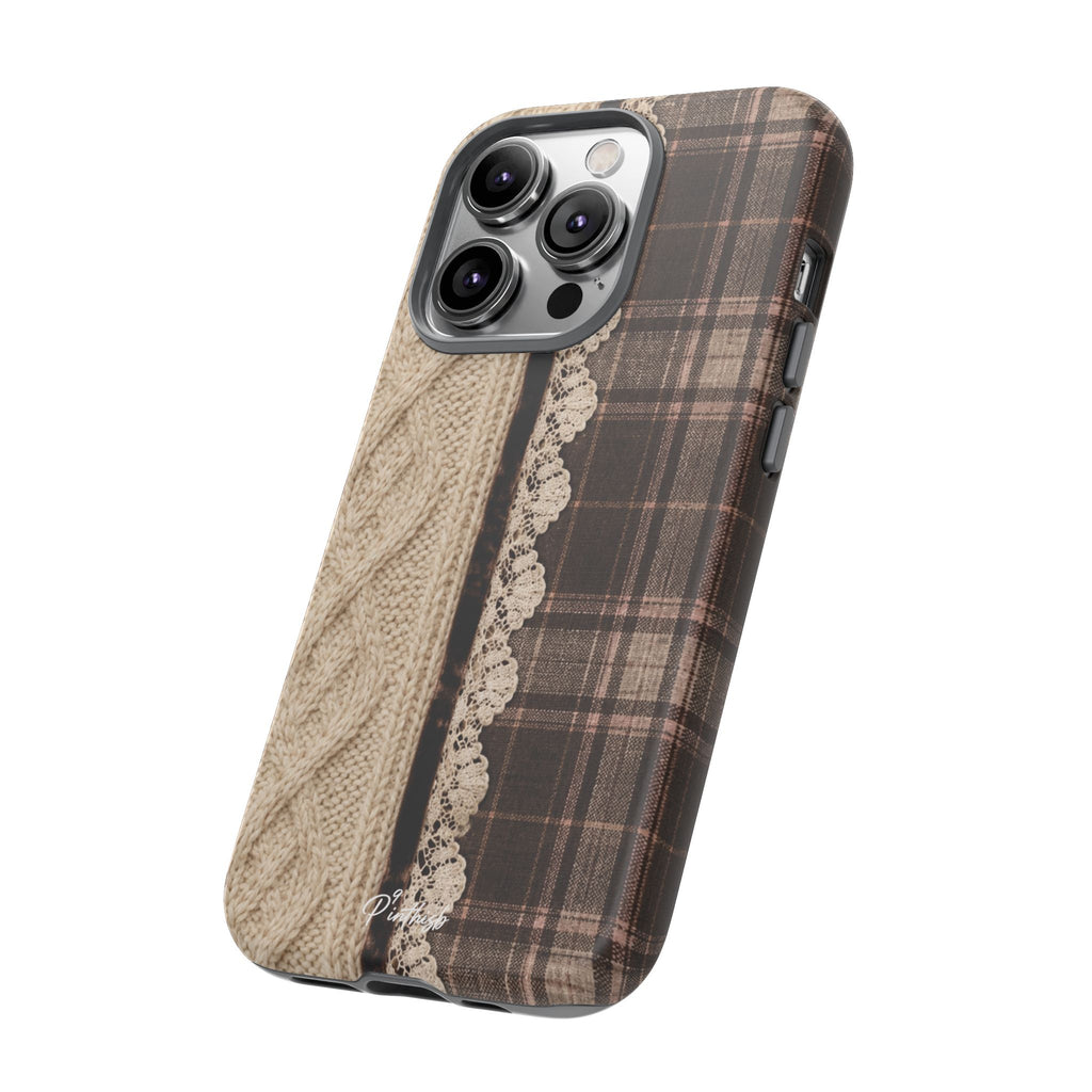 Cozy Plaid Knit Tough Phone Case