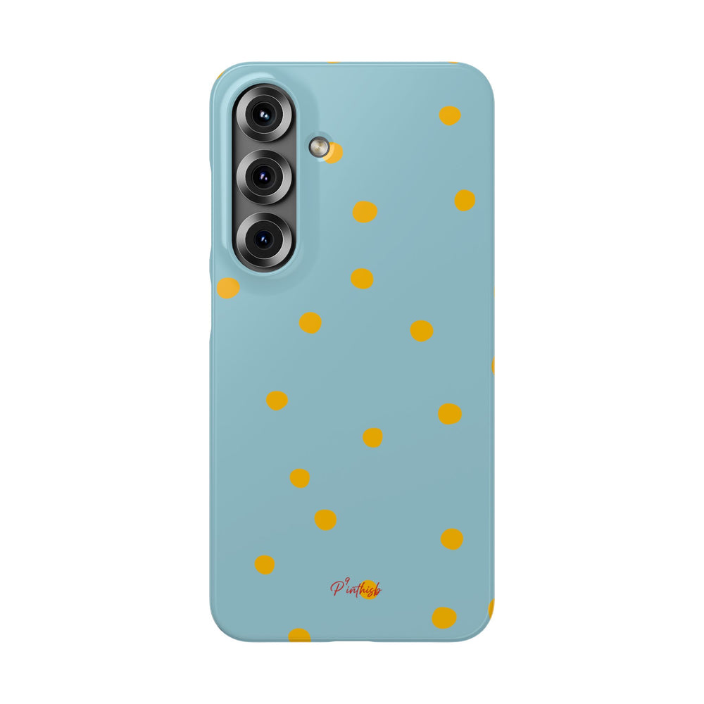 Blue & Yellow Polka Dot Snap Phone Case