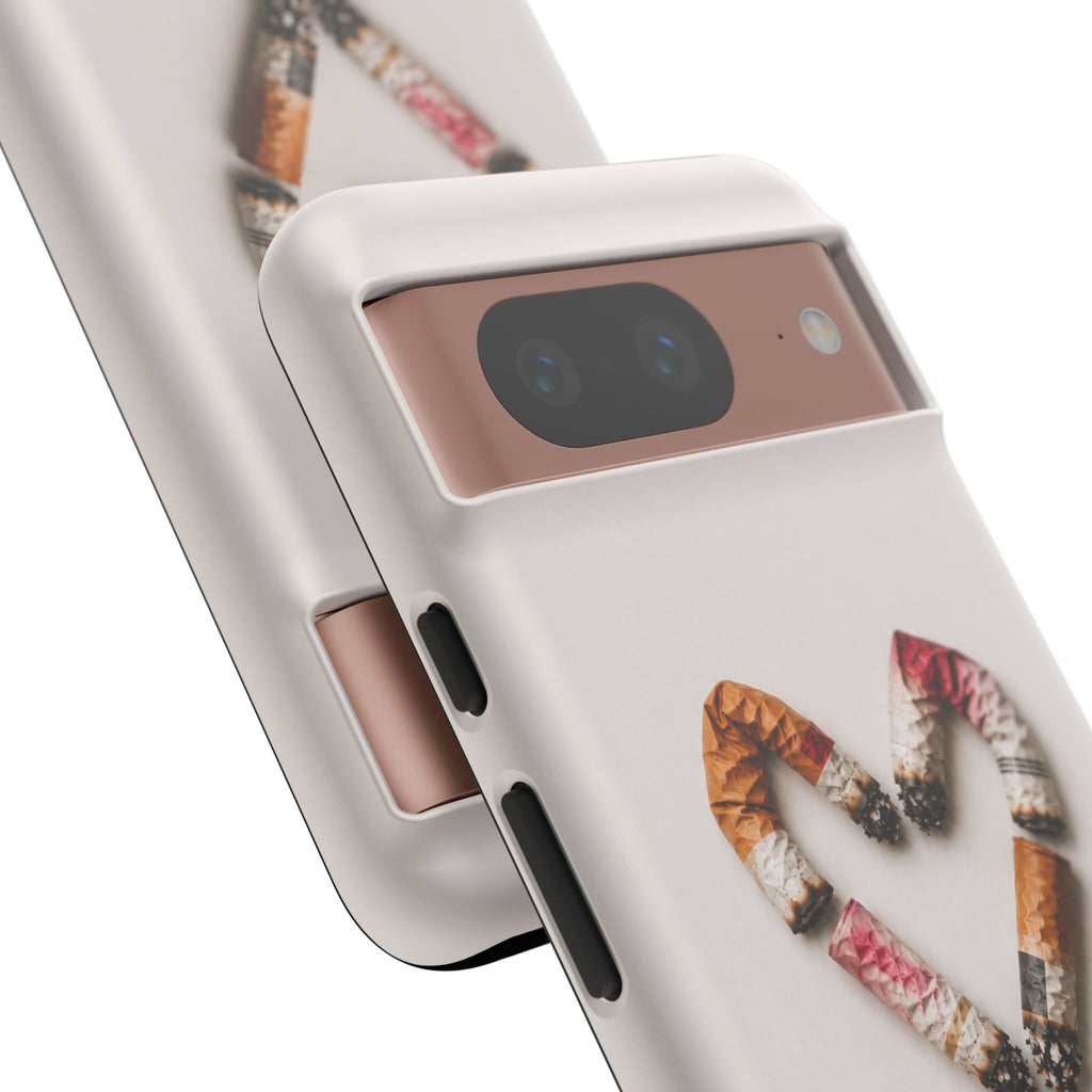 Cigarette Butts Heart Tough Case