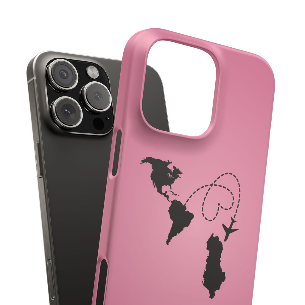 America to Albania Pink Snap Phone Case