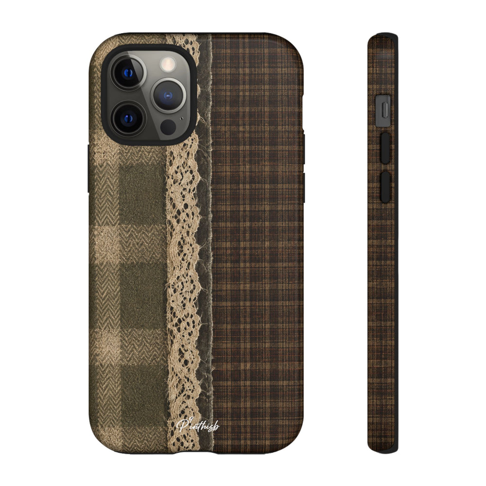 Plaid Lace Tough Phone Case