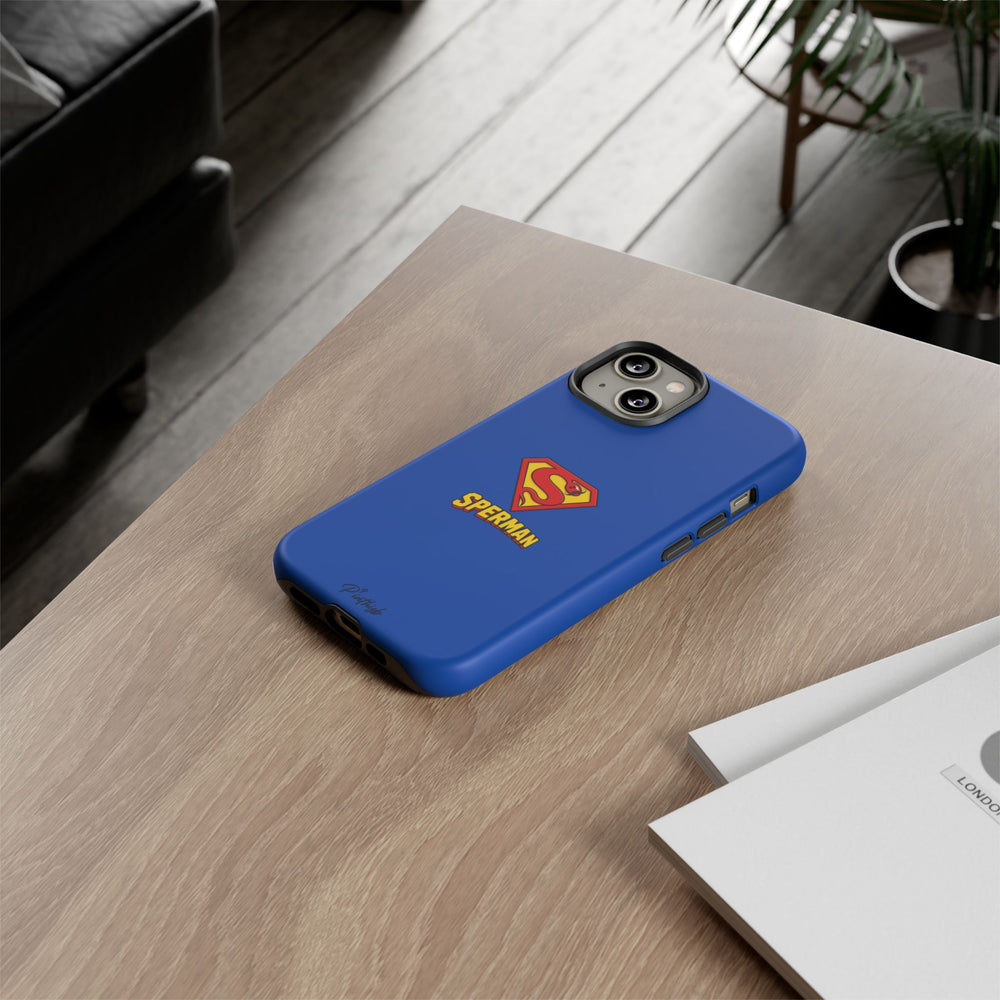 "SPERMAN" Parody Logo Tough Phone Case