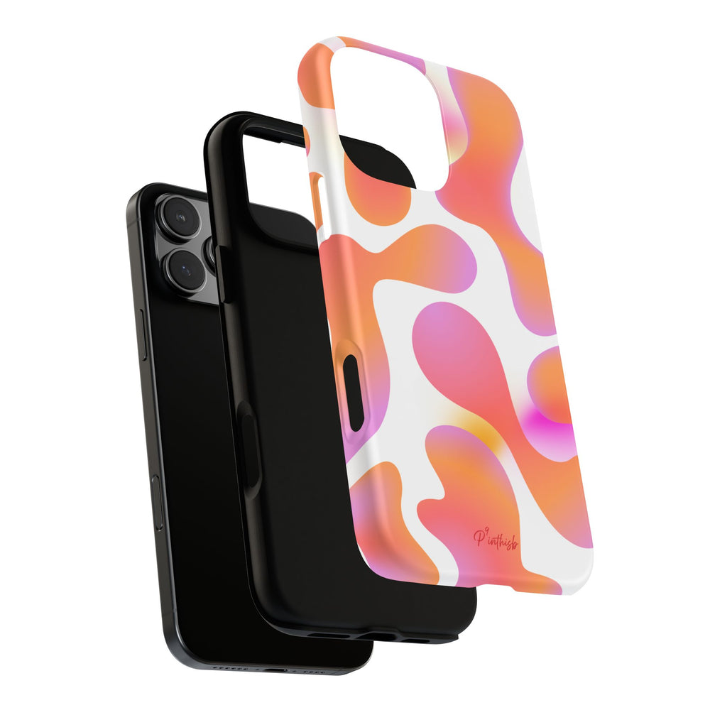 Abstract Orange Pink Camouflage Tough Phone Case