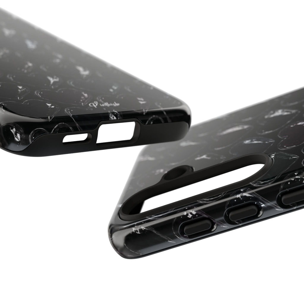 Black Pop Hearts Tough Case