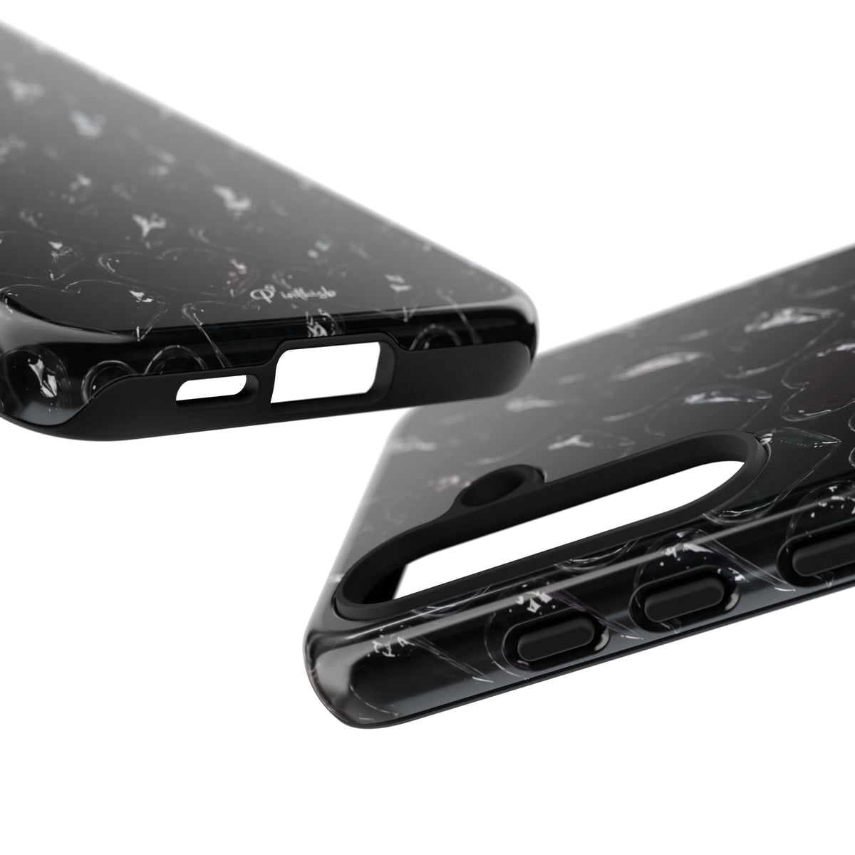 Black Pop Hearts Tough Case