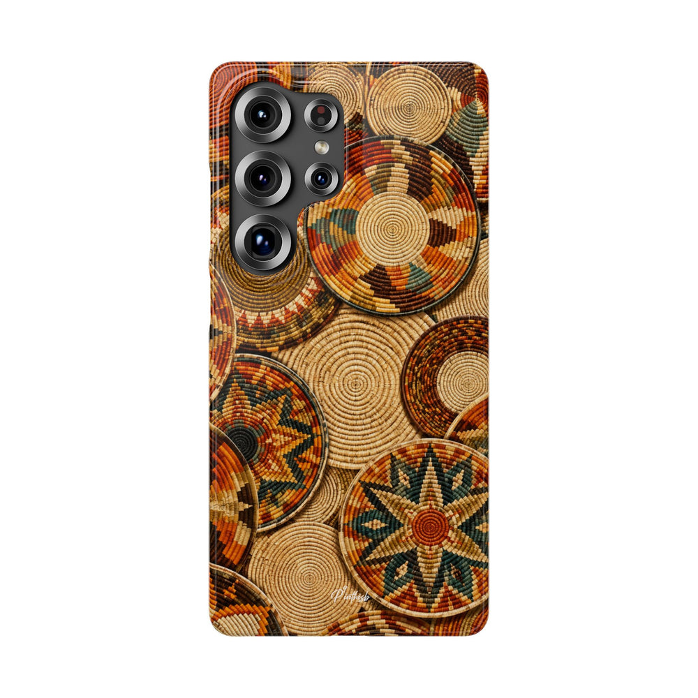 Bohemian Woven Basket Pattern Snap Case