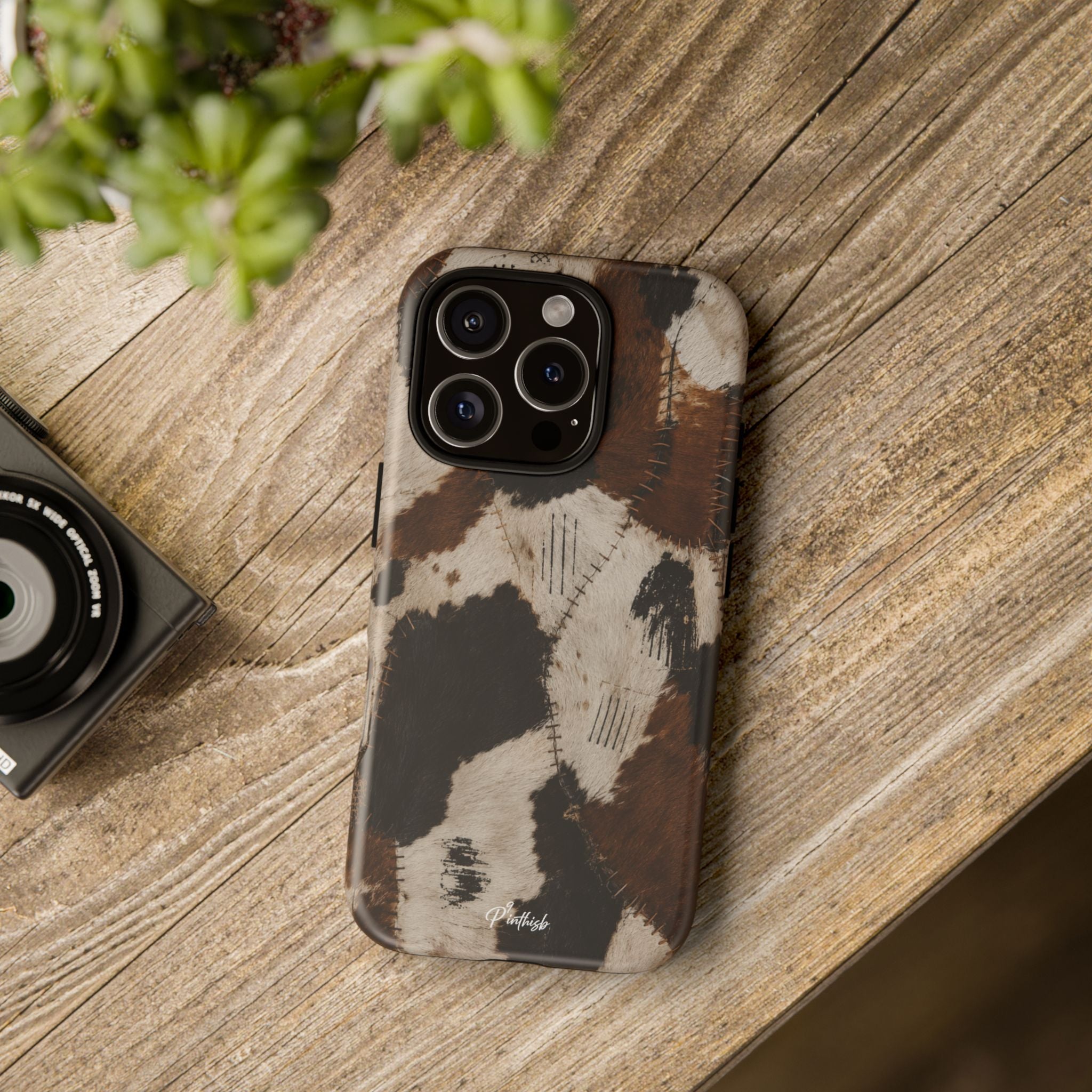 Brown & Black Animal Print Tough Case