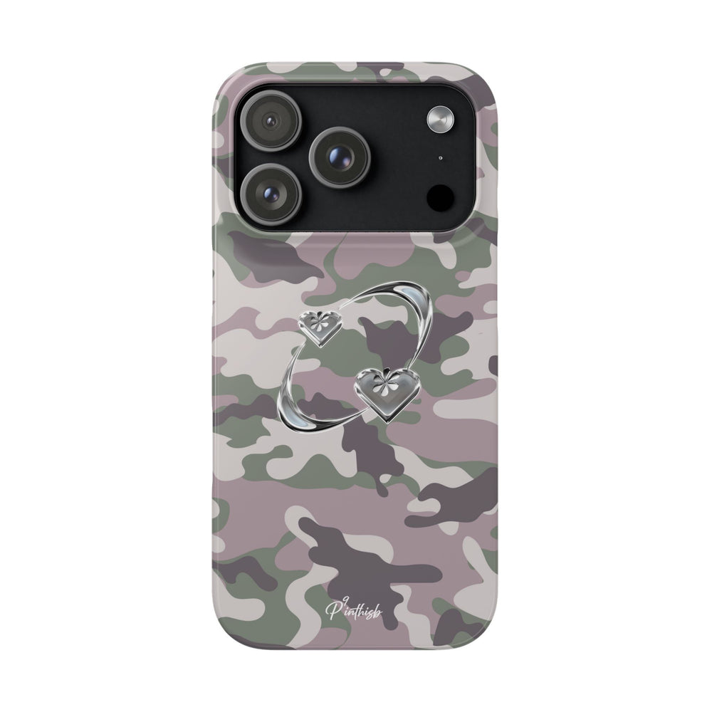 Camouflage Heart Snap Phone Case