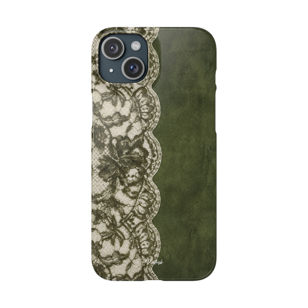 Olive Lace Snap Case