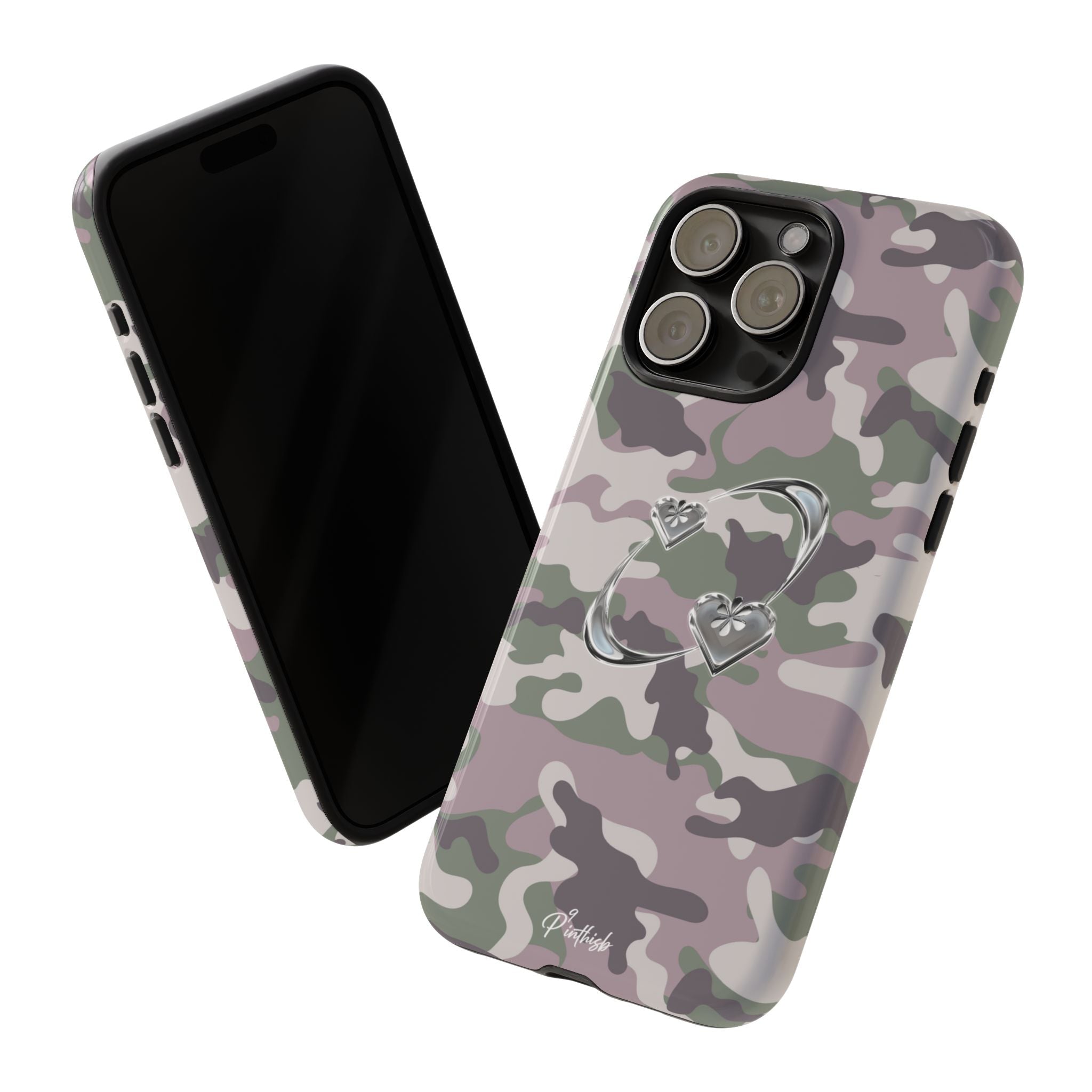 Camouflage Heart Tough Phone Case