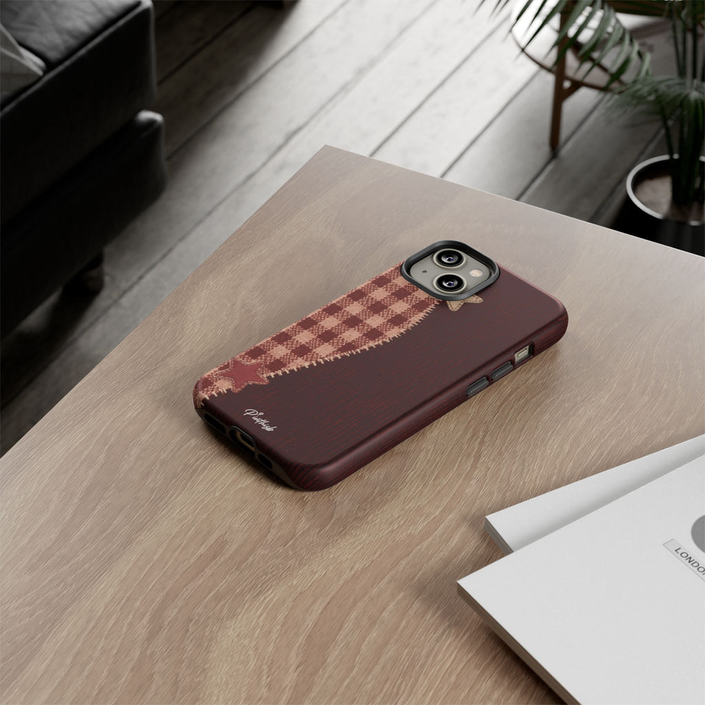 Rustic Plaid Stars Phone Case