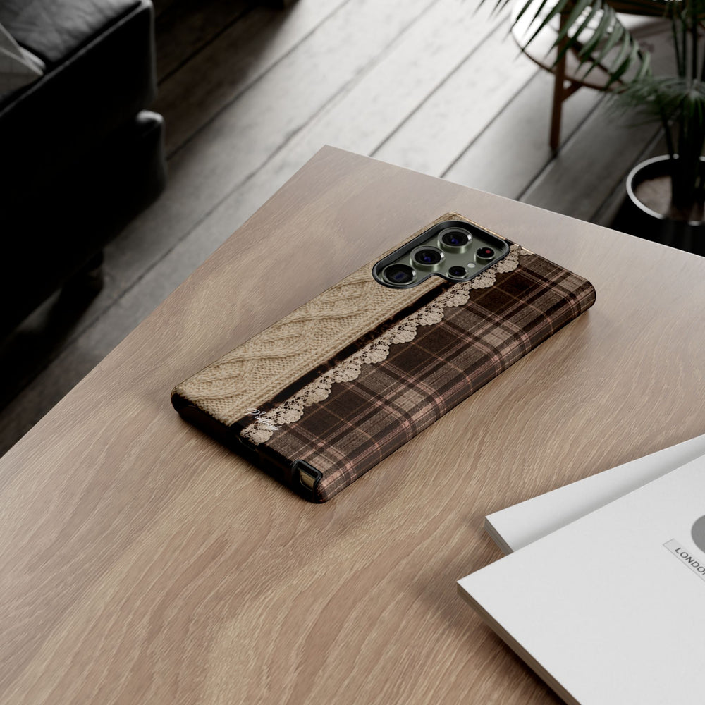 Cozy Plaid Knit Tough Phone Case