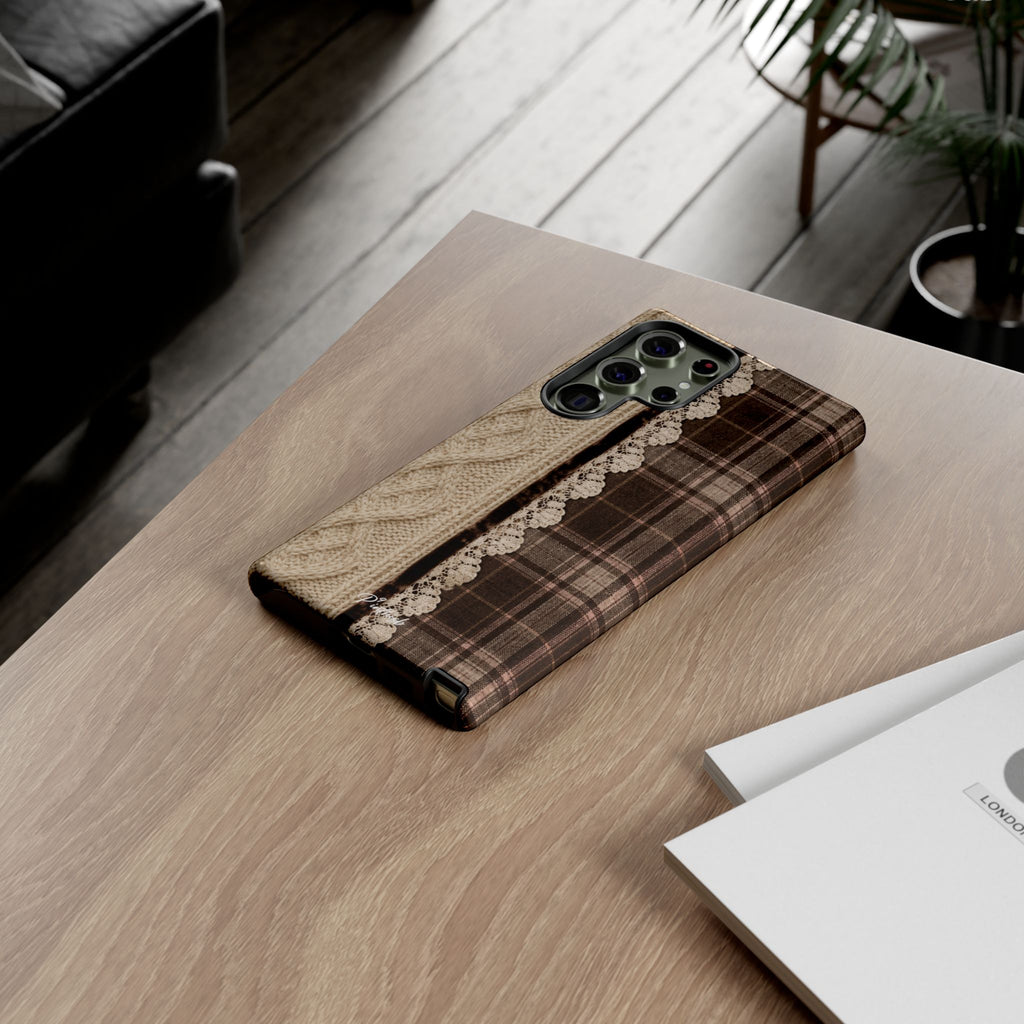 Cozy Plaid Knit Tough Phone Case