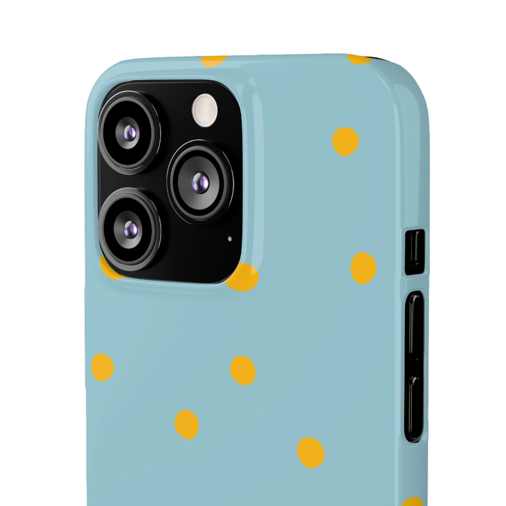 Blue & Yellow Polka Dot Snap Phone Case