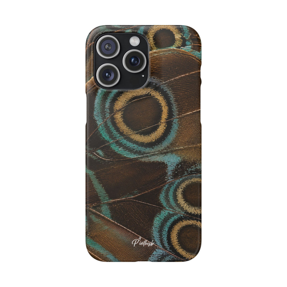Peacock Feather Pattern Snap Case