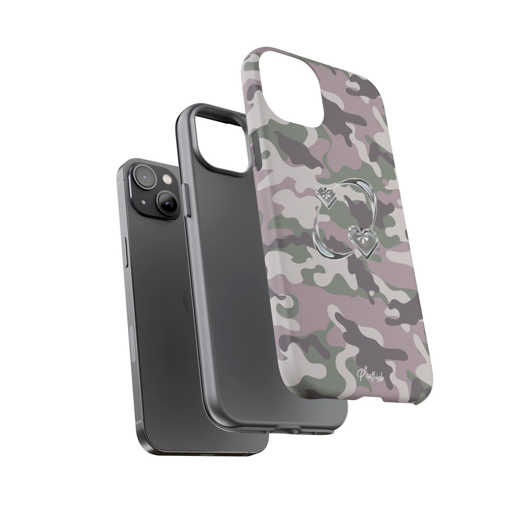 Camouflage Heart Tough Phone Case