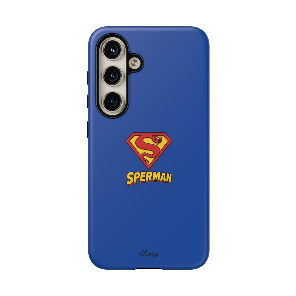 "SPERMAN" Parody Logo Tough Phone Case