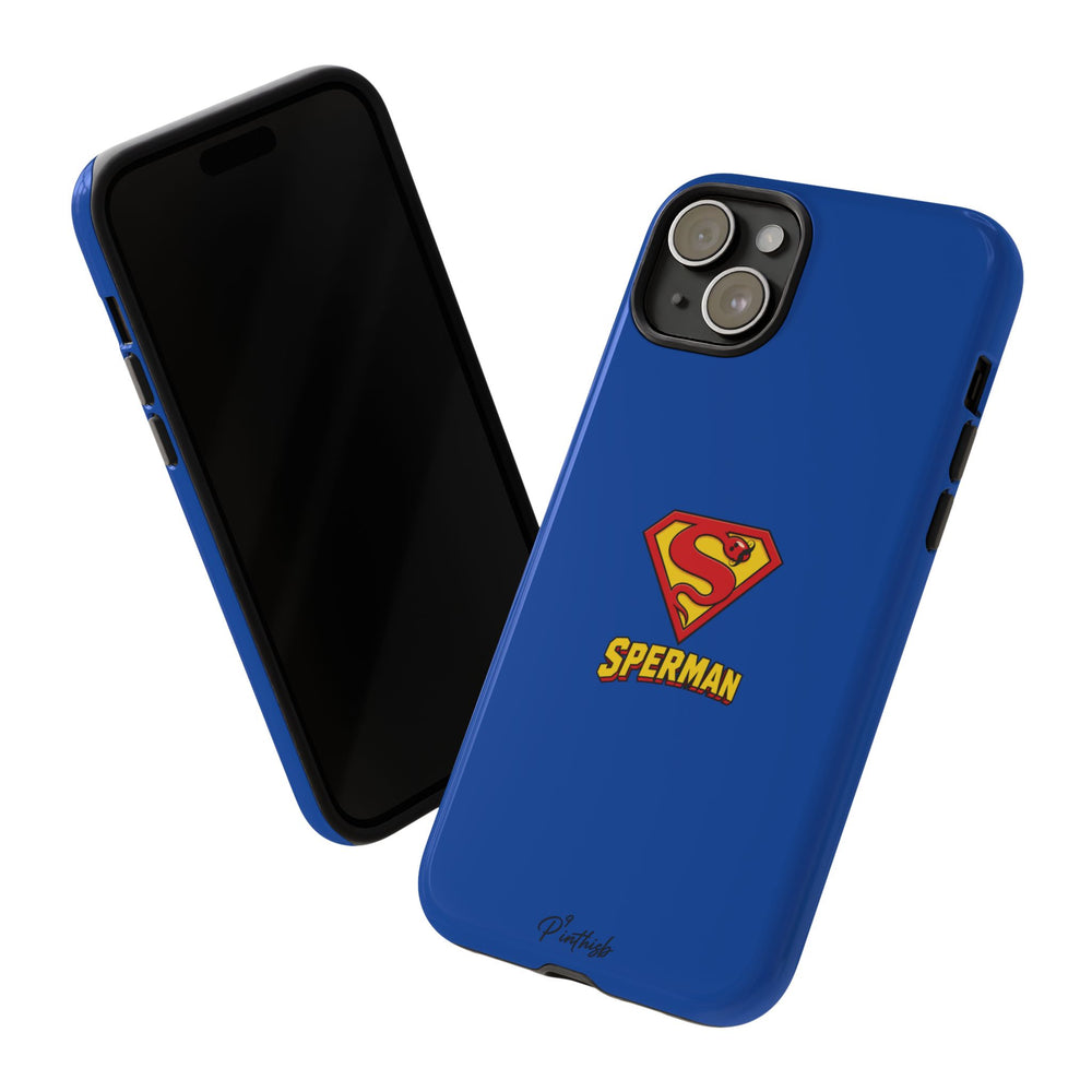 "SPERMAN" Parody Logo Tough Phone Case