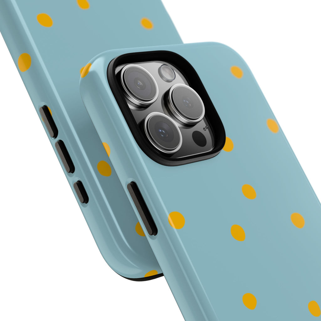 Blue & Yellow Polka Dot Tough Phone Case