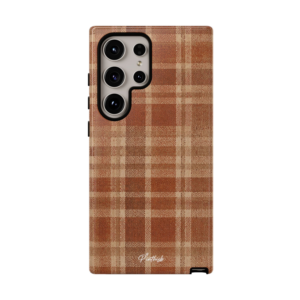 Rustic Brown Cozy Plaid Tough Case