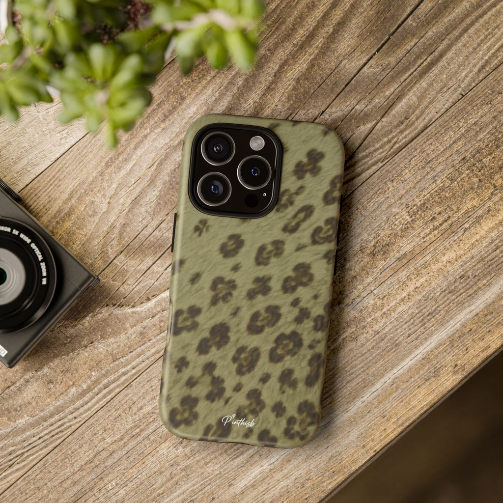 Olive Leopard Print Tough Case