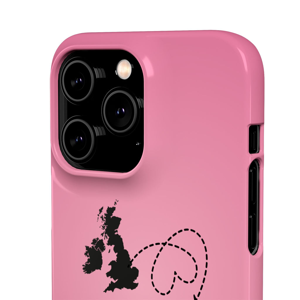UK to Albania Pink Snap Phone Case