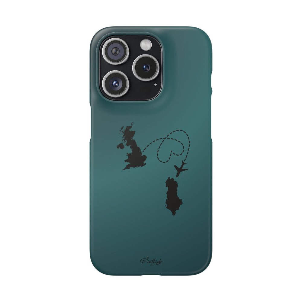 Copy of UK to Albania Pink Snap Phone Case