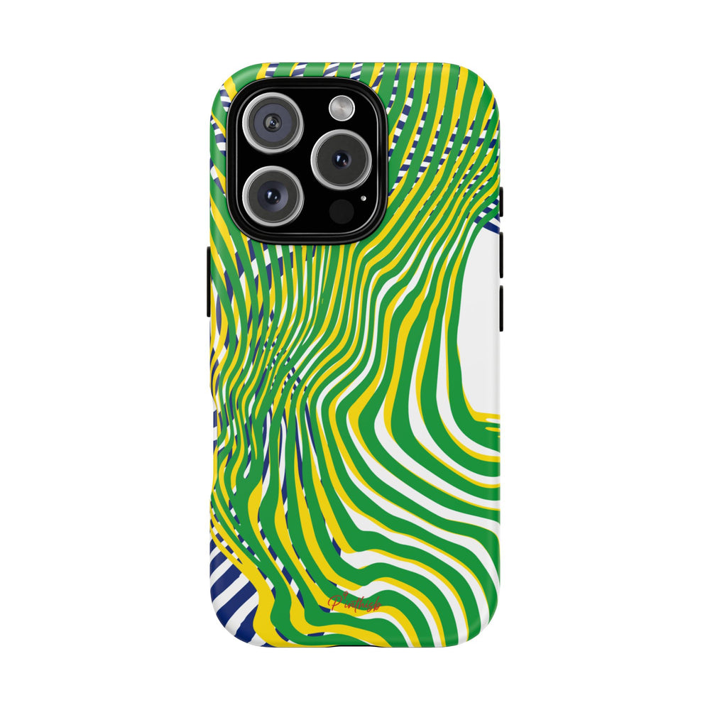 Abstract Green Wave Phone Case