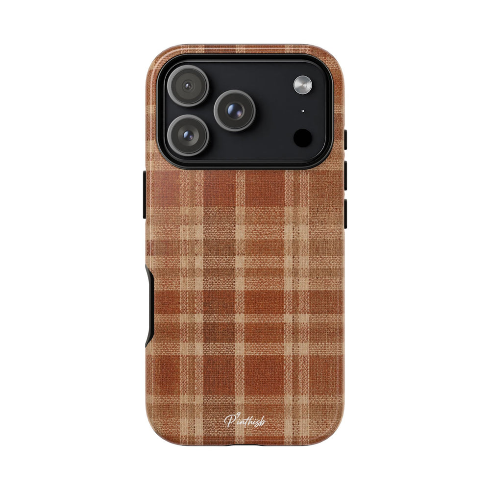 Rustic Brown Cozy Plaid Tough Case