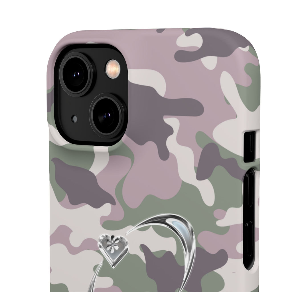 Camouflage Heart Snap Phone Case