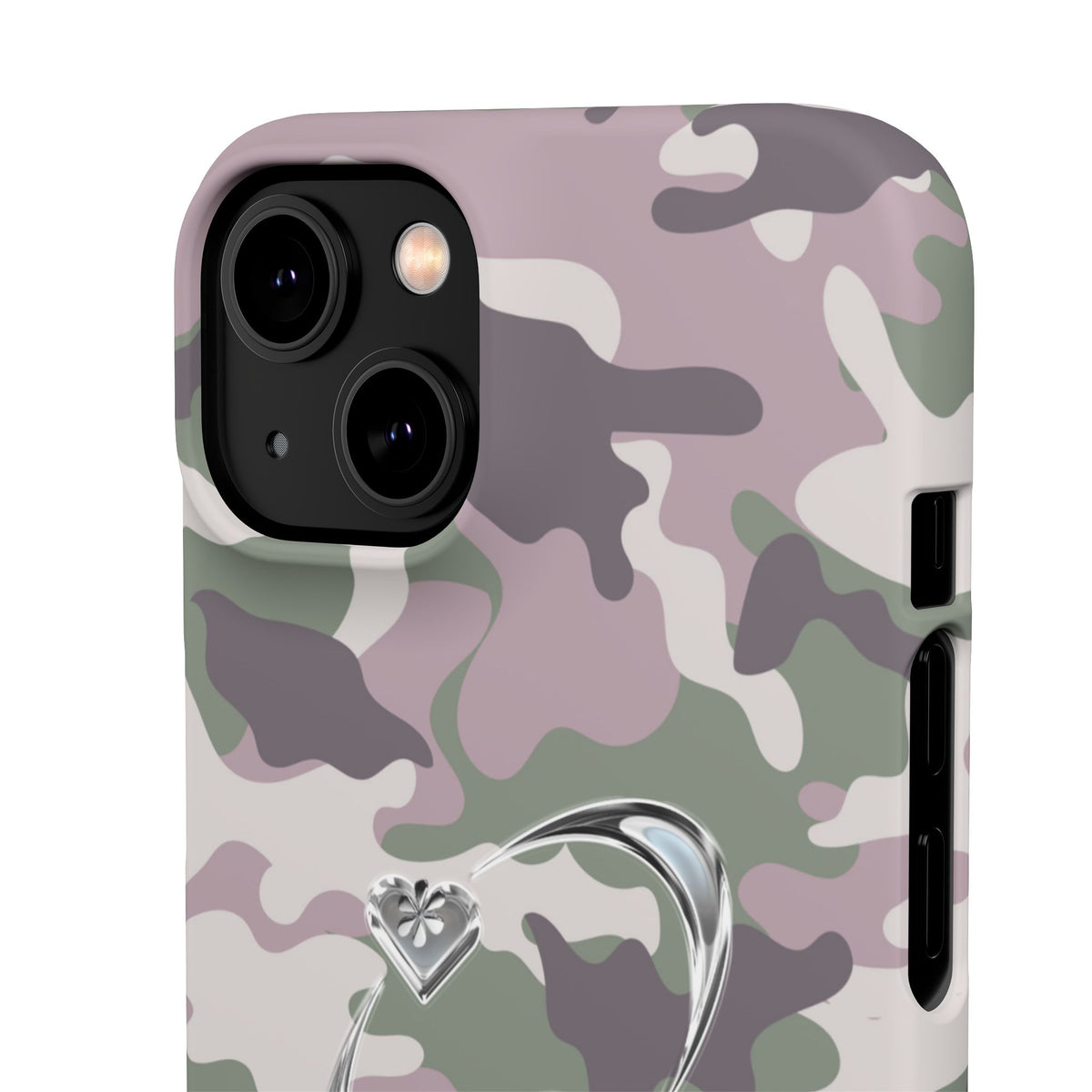 Camouflage Heart Snap Phone Case