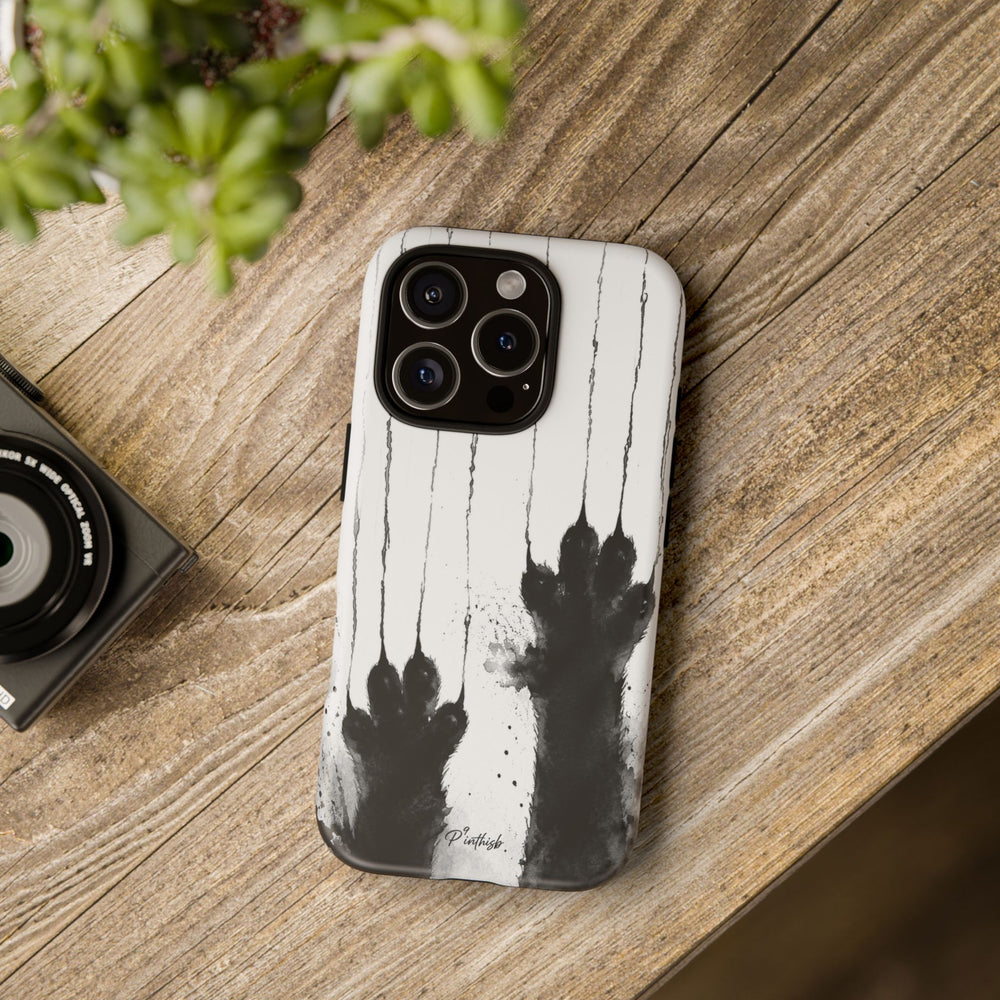 Black Ink Paw Print Tough Case
